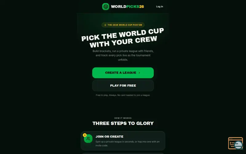 Screenshot of WorldPicks2026 - 2026 World Cup Pick'em 