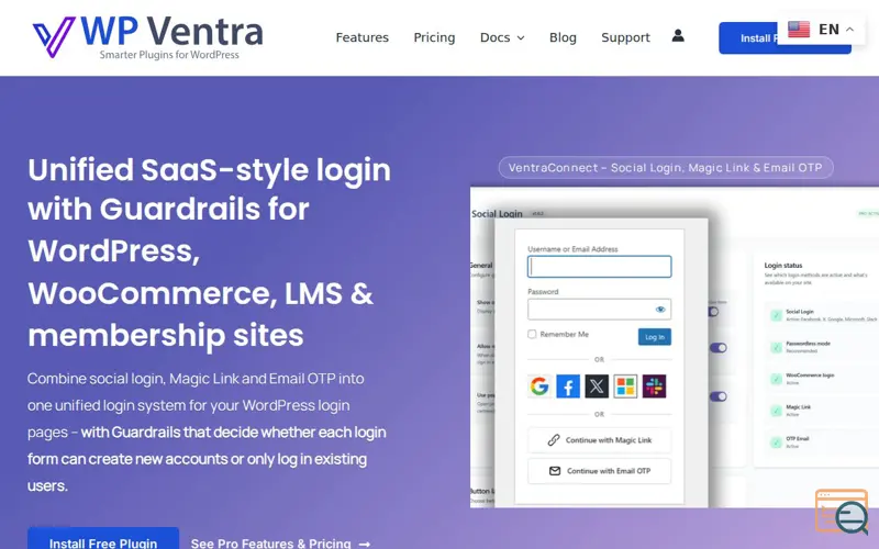 Screenshot of VentraConnect