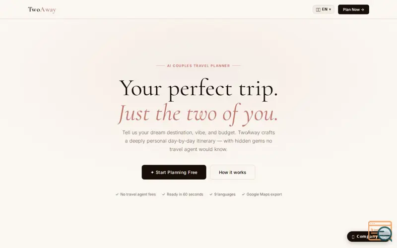 Screenshot of TwoAway