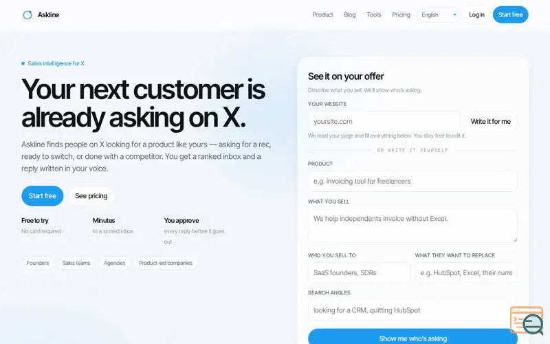 Screenshot of Askline