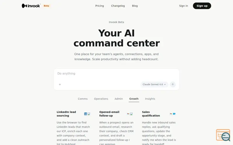 Screenshot of AI Command Center
