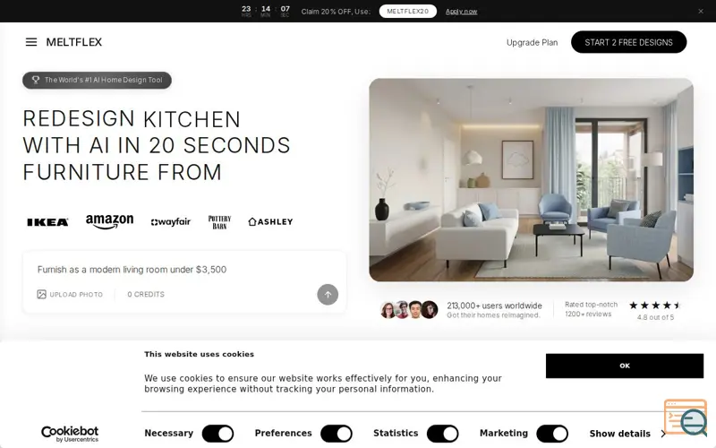 Screenshot of AI Room Design