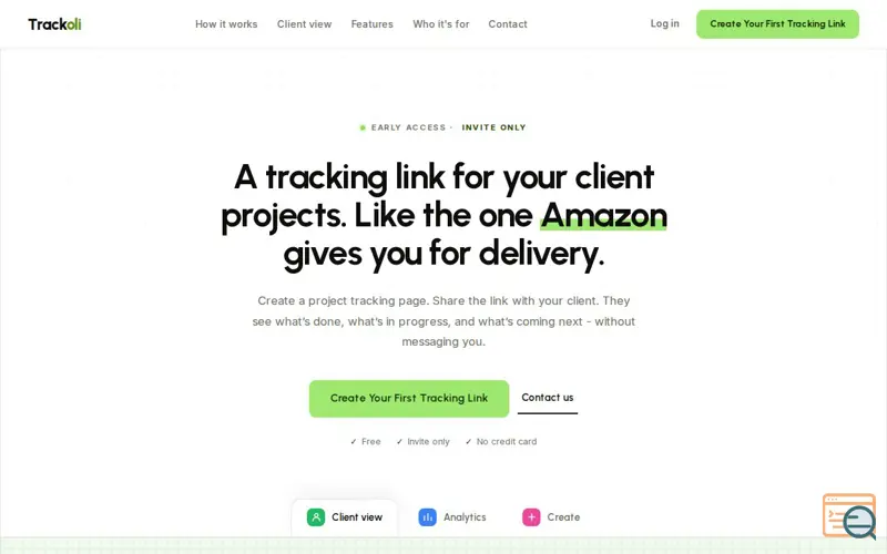 Screenshot of Trackoli