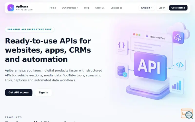 Screenshot of Apibara.tech