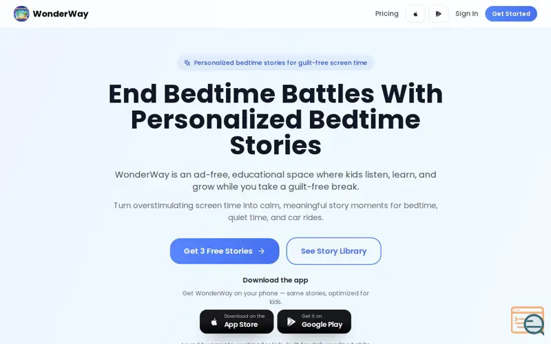Screenshot of WonderWay