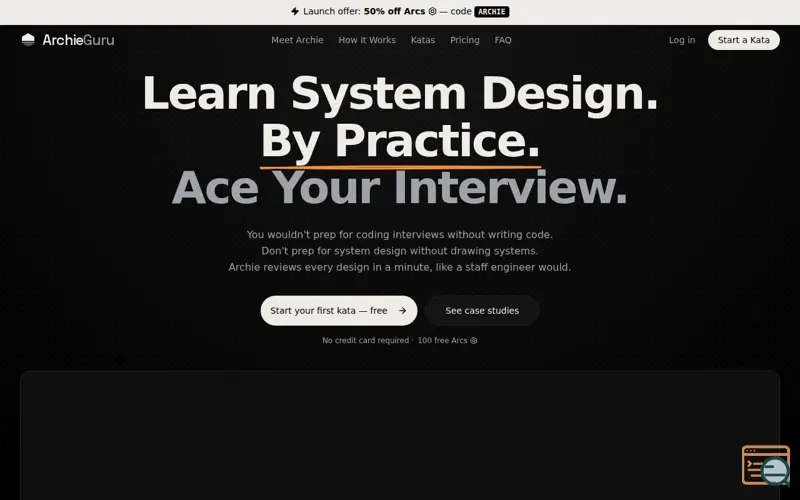 Screenshot of ArchieGuru