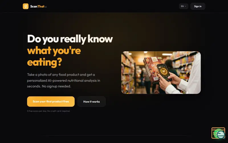 Screenshot of ScanThat.ai