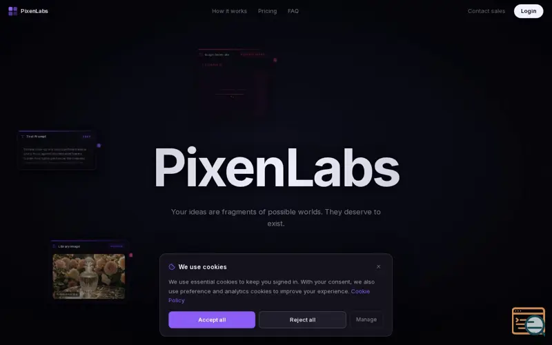 Screenshot of PixenLabs