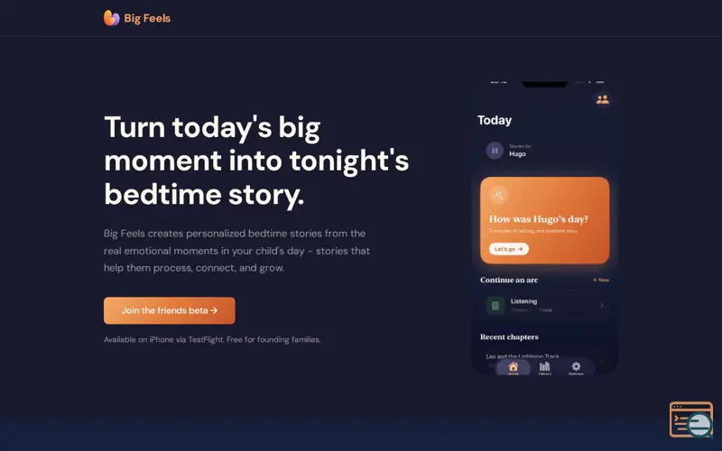 Screenshot of Big Feels
