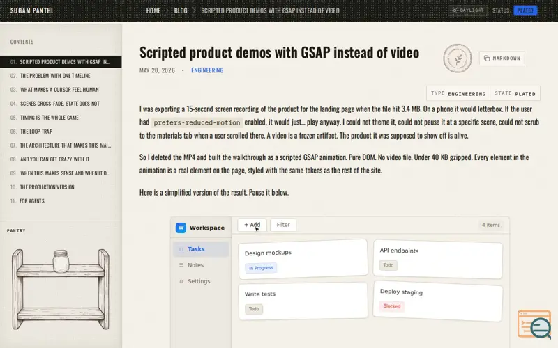 Screenshot of Spanthi