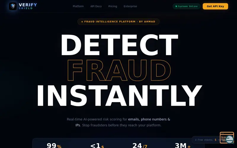 Screenshot of verify shield ai