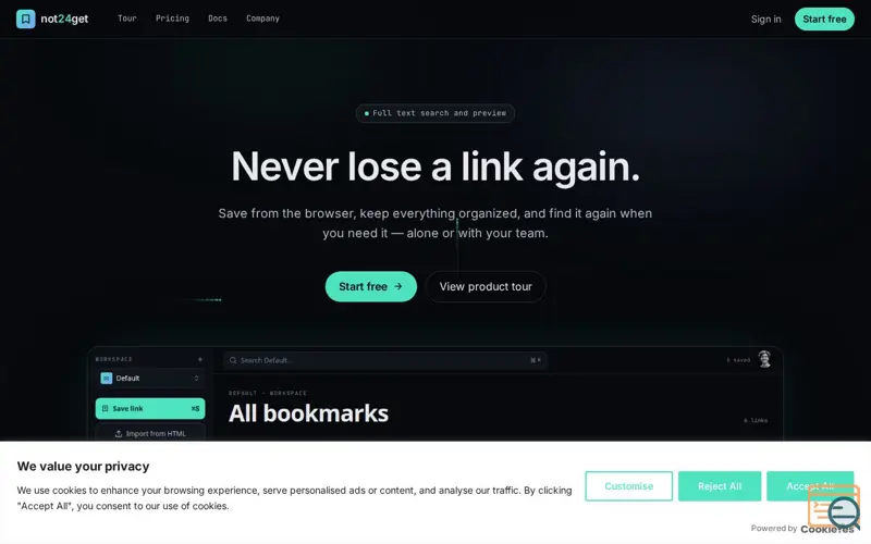 Screenshot of Not24Get