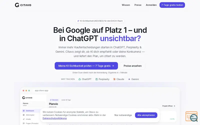 Screenshot of Citavo