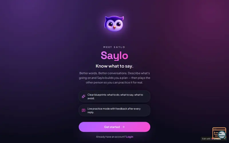 Screenshot of Saylo