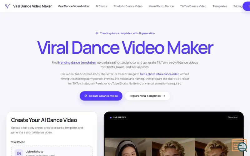 Screenshot of Viral Dance Video Maker - Turn Photos into AI Dance Videos