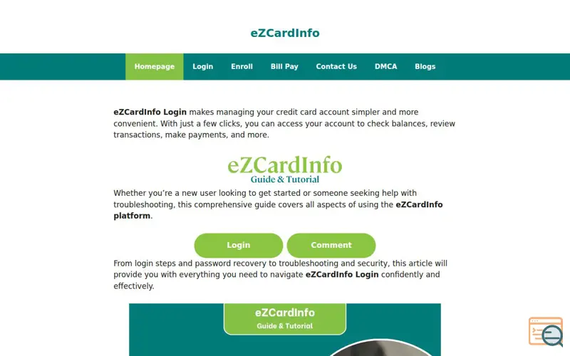 Screenshot of eZCardInfo