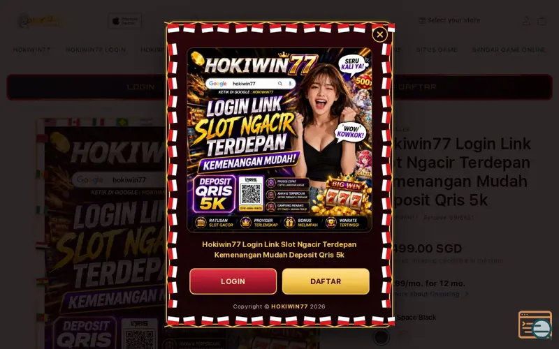 Screenshot of HOKIWIN77