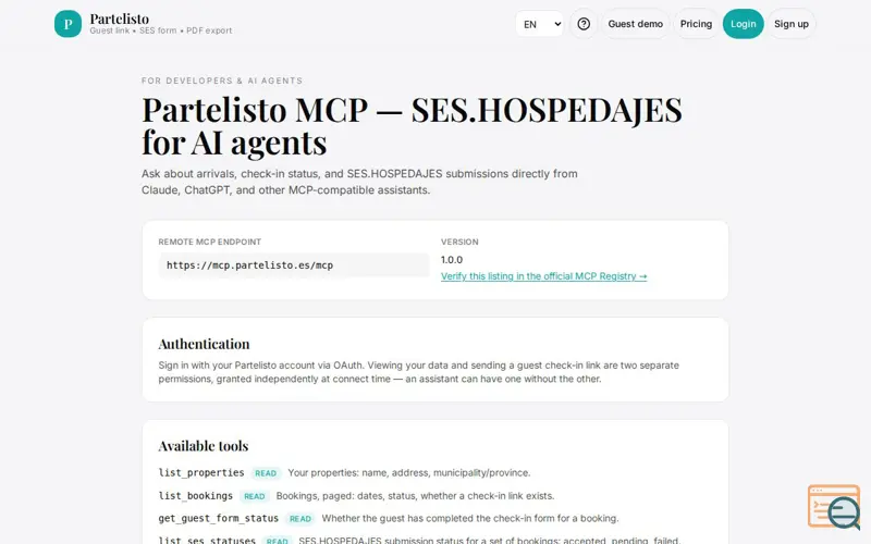 Screenshot of Partelisto