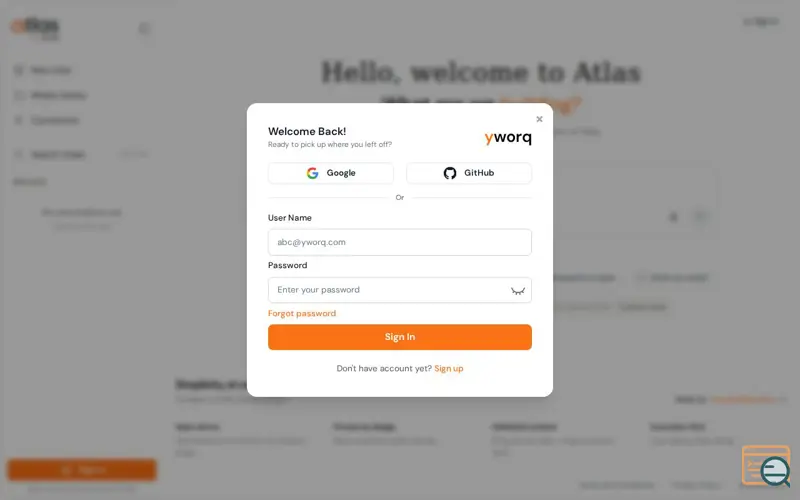Screenshot of Atlas by Yworq