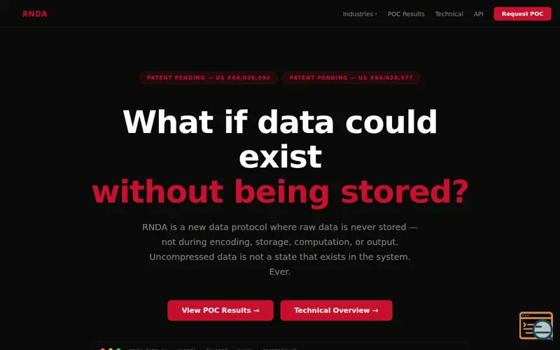 Screenshot of RNDA