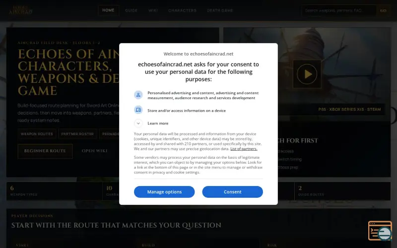 Screenshot of Echoes of Aincrad Guide