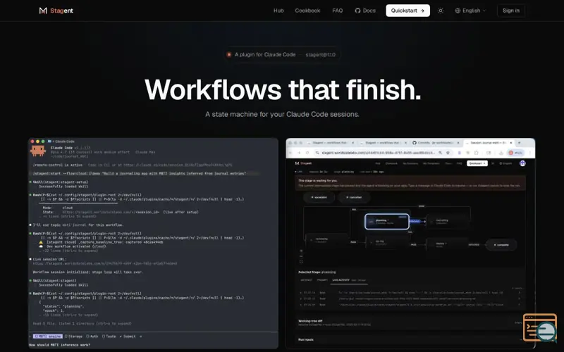 Screenshot of Stagent