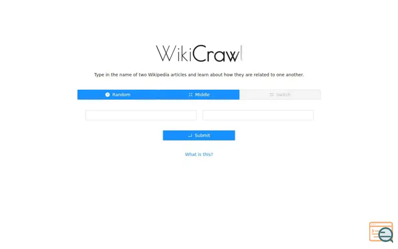 Screenshot of WikiCrawl