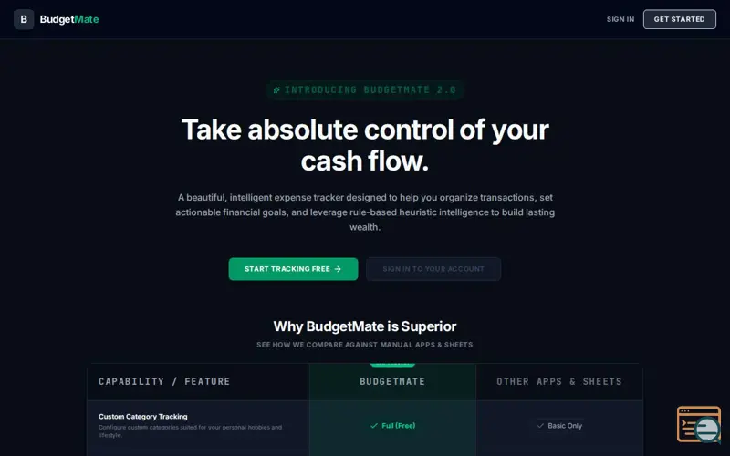 Screenshot of BudgetMate