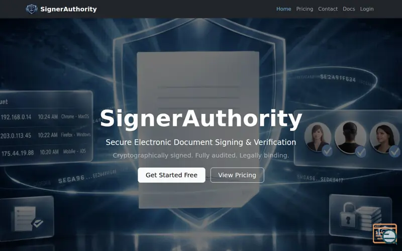 Screenshot of Signer Authority