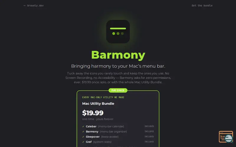 Screenshot of Barmony