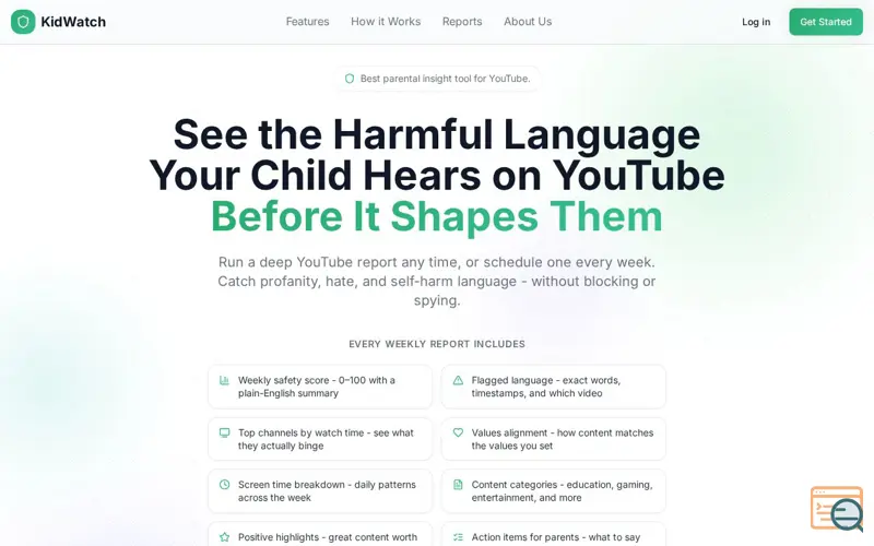 Screenshot of KidWatch