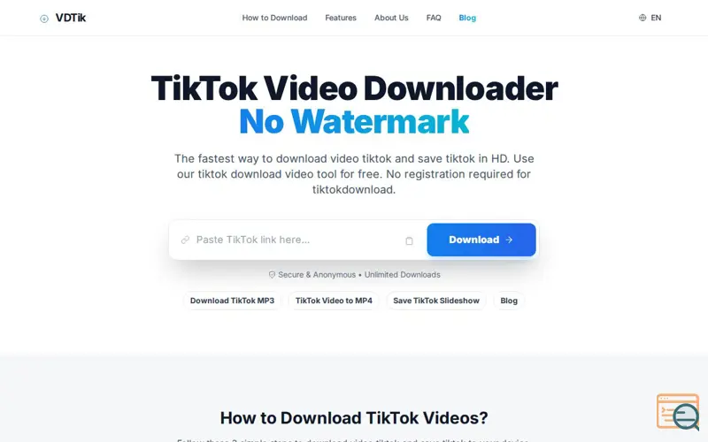 Screenshot of VDTik