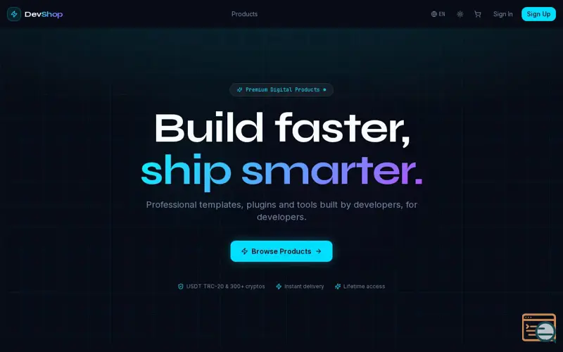 Screenshot of DevShop