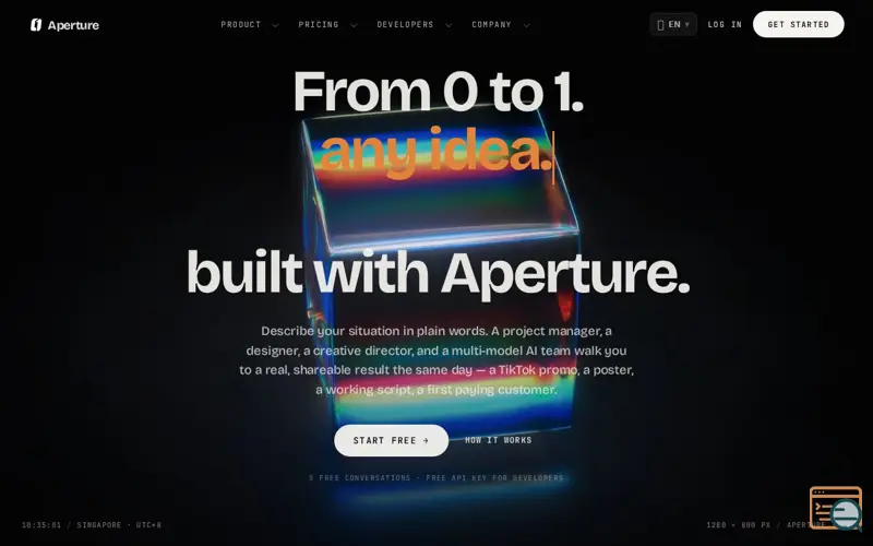Screenshot of Aperture