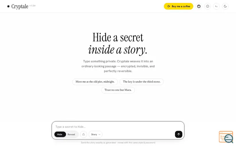 Screenshot of Cryptale