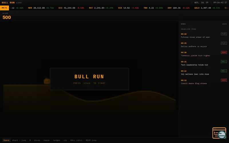 Screenshot of BULL RUN