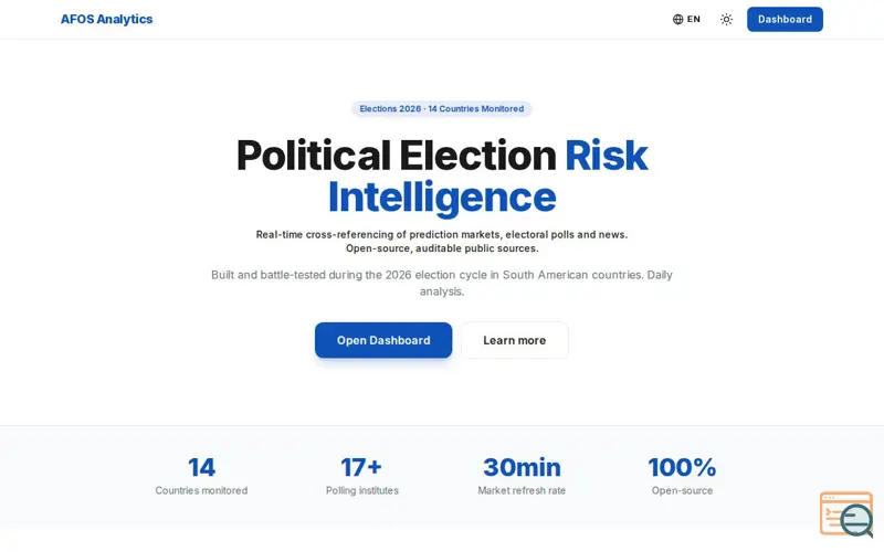 Screenshot of AFOS Analytics, a launch using Firecrawl