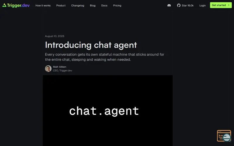 Screenshot of Chat Agent by Trigger.dev