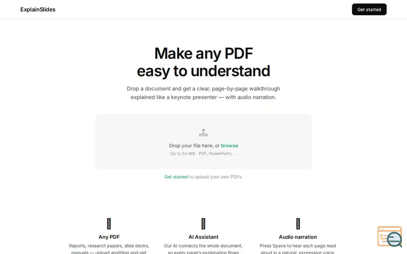 Screenshot of ExplainSlides