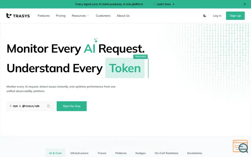 Screenshot of Trasys