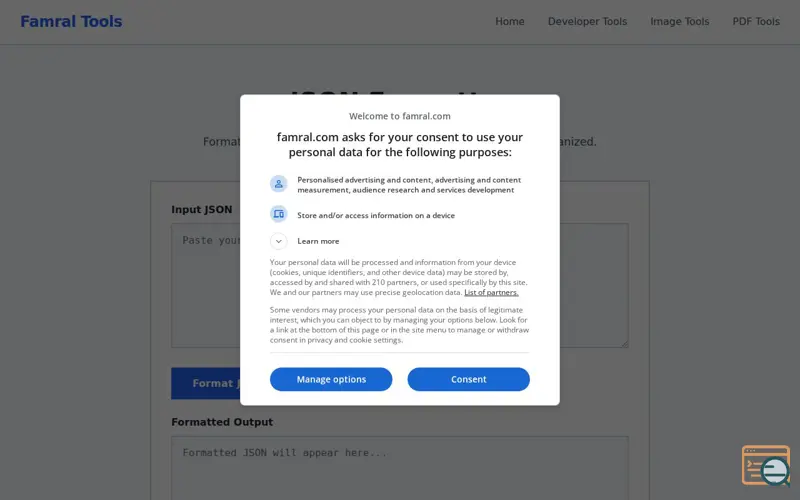 Screenshot of JSON Formatter