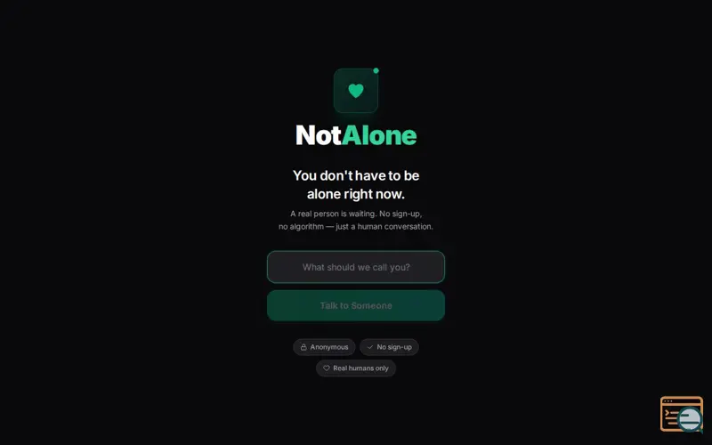 Screenshot of NotAlone