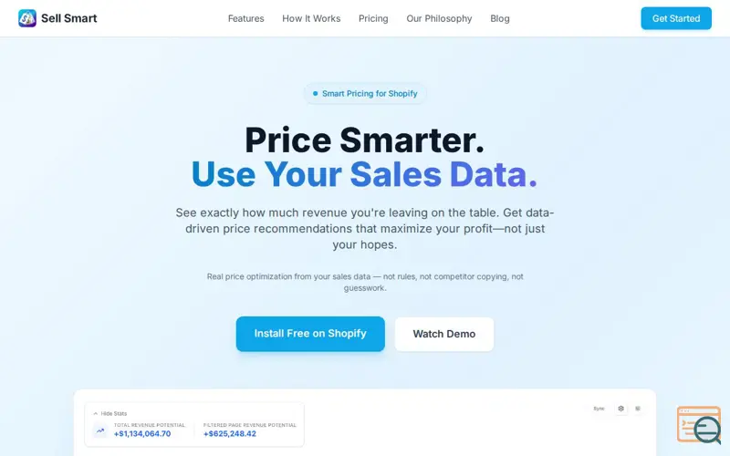 Screenshot of Sell Smart: Price Optimization