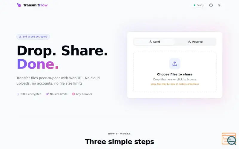 Screenshot of TransmitFlow