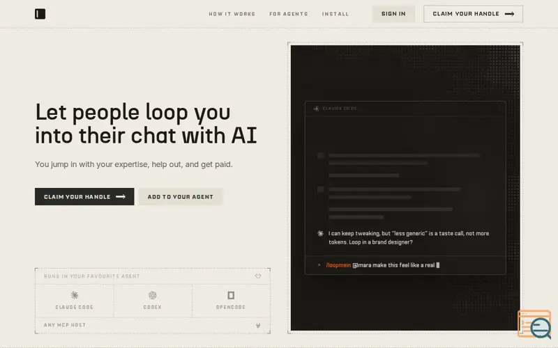 Screenshot of LoopMeIn