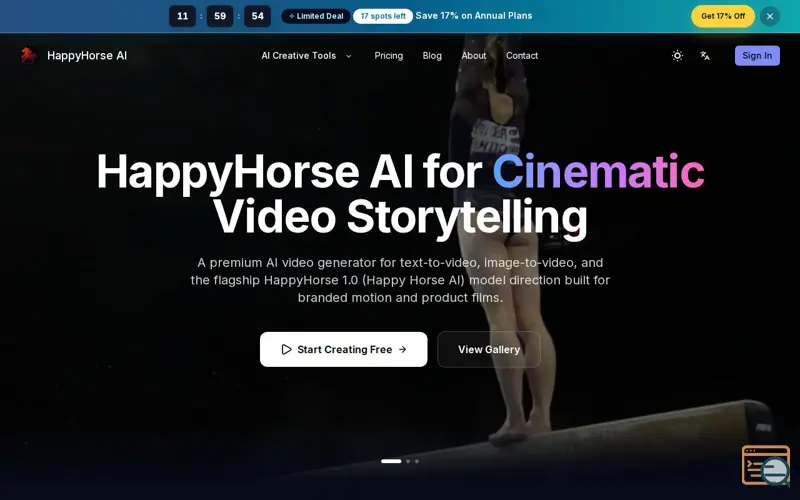 Screenshot of HappyHorse AI