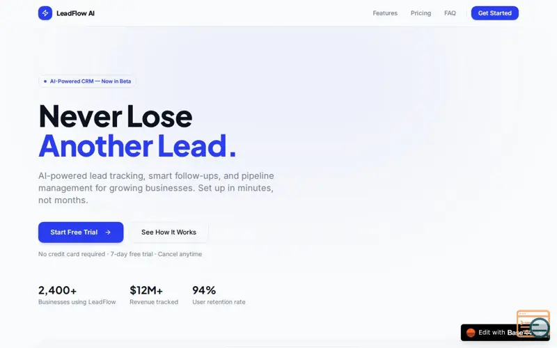 Screenshot of Lead Flow AI