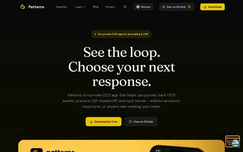 Screenshot of Patterns