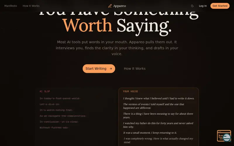 Screenshot of Appareo