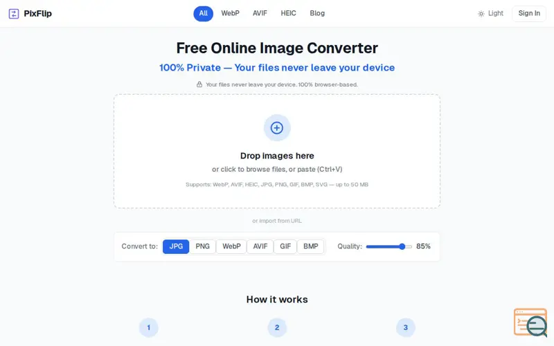 Screenshot of PixFlip